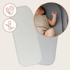 Lionelo, bambusowe prześcieradło z gumką, biały/szary, 28-70 cm, 2 szt.