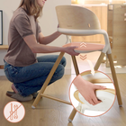 Lionelo, Celia, krzesełko do karmienia, white natural wood