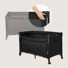 Lionelo, Ellen, łóżeczko turystyczne z funkcją dostawki, 3w1, black