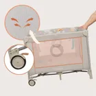 Lionelo, Mille Plus, kojec wielofunkcyjny, grey beige