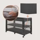 Lionelo, Patty, łóżeczko turystyczne z dostawką, Grey Graphite