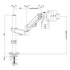 Maclean, uchwyt na monitor, sprężyna gazowa, 17"-32", 2-10 kg, czarny, MC-135