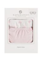 Majtki figi dziewczęce, różowo-białe, zestaw, 2 szt., Bellybutton