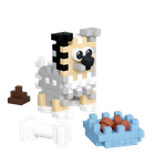 Marioinex, Mini Waffle, Pocket Pets Puppies, Owczarek Szetlandzki, klocki konstrukcyjne, 49 elementów