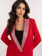 Marynarka damska, czerwona, Italy Moda