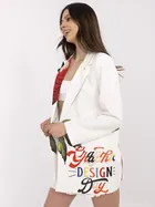 Marynarka damska, ecru, Italy Moda