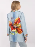 Marynarka damska, niebieska, Italy Moda