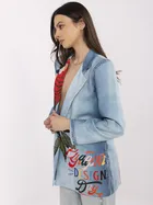 Marynarka damska, niebieska, Italy Moda