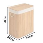 Massido, bambusowy kosz na pranie z pokrywą, 100l