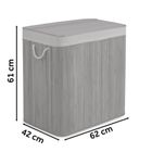 Massido, bambusowy kosz na pranie z pokrywą, 150l