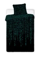 Matryca, 2-częściowy komplet pościeli bawełnianej, świecąca w ciemności, 140-200 cm