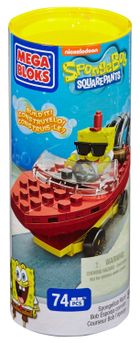 Mega Bloks, SpongeBob rajdowiec, tuba z klockami, 74 elementy