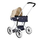 Mega Creative, metalowy wózek dla lalek głęboki, granatowy