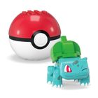 MEGA Pokemon, Pokeball Bulbasaur i Meowth, 2 figurki, klocki, 60 elementów