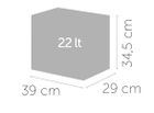 Meliconi, kosz na śmieci do segregacji Ecocubes 22 L, żółty
