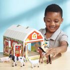 Melissa & Doug, drewniana stodoła ze zwierzętami, walizka z zamkami i zatrzaskami