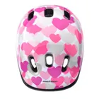 Meteor, KS06, kask ochronny, pink hearts, rozmiar 48-52 cm
