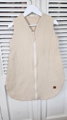 MimiNu, Avi, muślinowy śpiworek na suwak, ciepły beż, letni, TOG 0.5, 3-12m