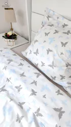 MimiNu, Junior, Butterfly, 2-częściowy komplet pościeli, 140-200 cm + 70-80 cm