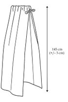 MimiNu, Muślin Premium, baldachim do łóżeczka, szary, 220-145 cm