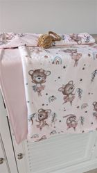 MimiNu, NewMinky, kocyk, little ballerina + pudrowy róż, 60-70 cm