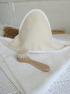 MimiNu, okrycie kąpielowe, muślin, ciepły beż, 100-100 cm