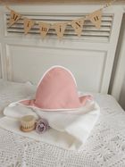 MimiNu, okrycie kąpielowe, muślin, pudrowy róż, 100-100 cm