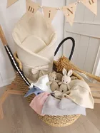 MimiNu, pieluszka muślinowa, ciepły beż, 30-30 cm, 2 szt.