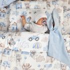 MimiNu, Piloci, 2-częściowy komplet pościeli drukowanej z wypełnieniem, błękitna, 100-135 cm