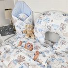 MimiNu, Piloci, 2-częściowy komplet pościeli z wypełnieniem, błękit, 120-90 cm