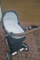 MimiNu, prześcieradło frotte z gumką do wózka, białe, 35-80 cm
