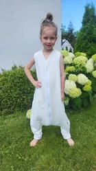 MimiNu, śpiworek z nogawkami, muślin, letni, śmietanka, TOG 0.5, rozmiar M, 2-6 l