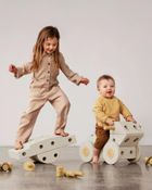 Modu, Dreamer Set, kreatywne klocki rozwijające motorykę dużą, z funkcją jeździka, Sand Grey/Honey Yellow