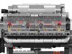 Mould King, V8 Engine, silnik, klocki, 552 elementy