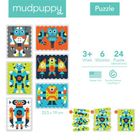 Mudpuppy, Roboty, puzzle patyczki, 24 elementy