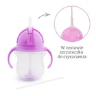 Munchkin, kubek niekapek ze słomką, fioletowy, 207 ml