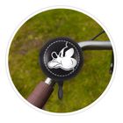 Myszka Miki, dzwonek rowerowy retro, żółty, 8 cm