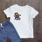 Naprasowanki, naplamki, 2 Misie, zestaw z deskorolką