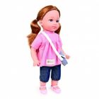 Natalia, lalka bobas w różowej tunice, 36 cm