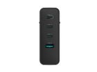Natec, ładowarka sieciowa, RIBERA GAN 3X USB-C 1X USB-A, 100W, czarna