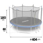 Neo-Sport, trampolina ogrodowa z siatką wewnętrzną i drabinką, 13ft/404 cm