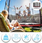 Neo-Sport, trampolina ogrodowa z siatką zewnętrzną i drabinką, 10ft/312 cm