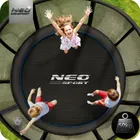 Neo-Sport, trampolina ogrodowa z siatką zewnętrzną i drabinką, 6ft/183 cm