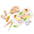 New Classic Toys, pieczony kurczak, drewniany zestaw jedzenia i akcesoriów kuchennych