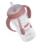 Nuk, Perfect Match, butelka do nauki picia ze słomką, miś, 260 ml