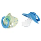 Nuk, Signature, smoczek uspokajający, silikonowy, 6-18m, niebieski, 2 szt.