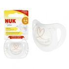Nuk, Star, smoczek uspokajający, białe serca, 0-6m