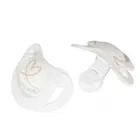 Nuk, Star, smoczek uspokajający, silikonowy, 0-6m, różowo-biały, 2 szt.