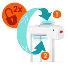 Nukido, barierka, bramka zabezpieczająca, biała, 75-105 cm