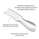 Nuvita, zestaw na ciemieniuchę: szczotka i grzebień, naturalne włosie, sage green